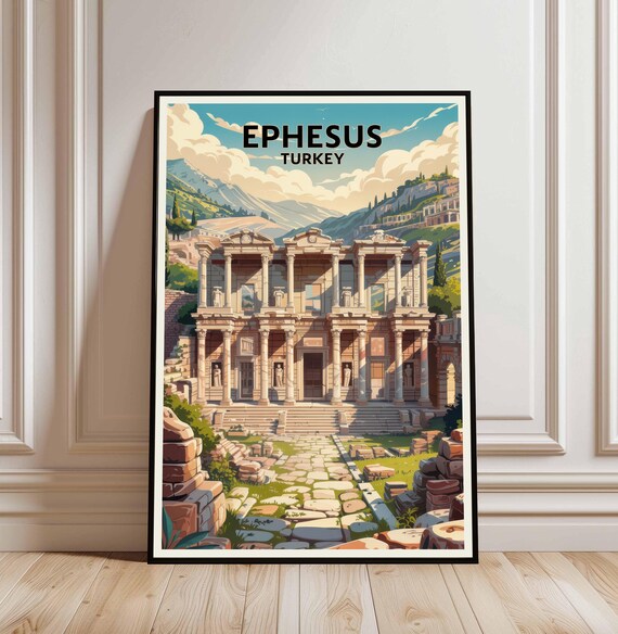 Ephesus Turkey Travel Poster