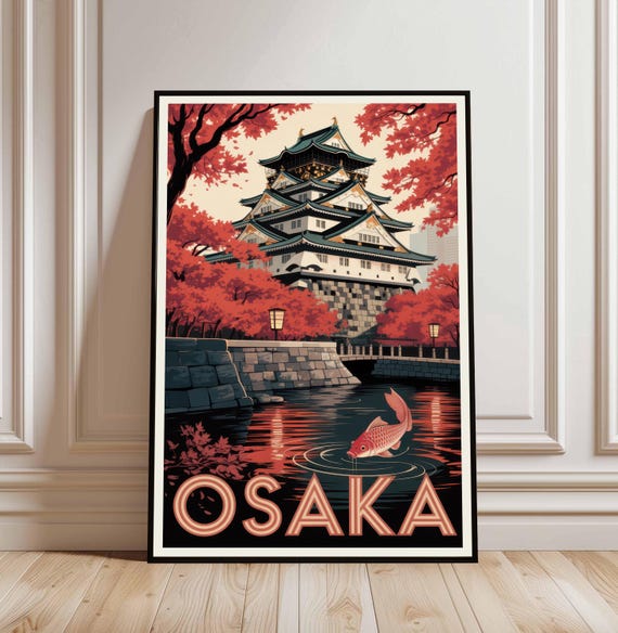 Osaka Castle Travel Print Japan Home Decor Digital Download