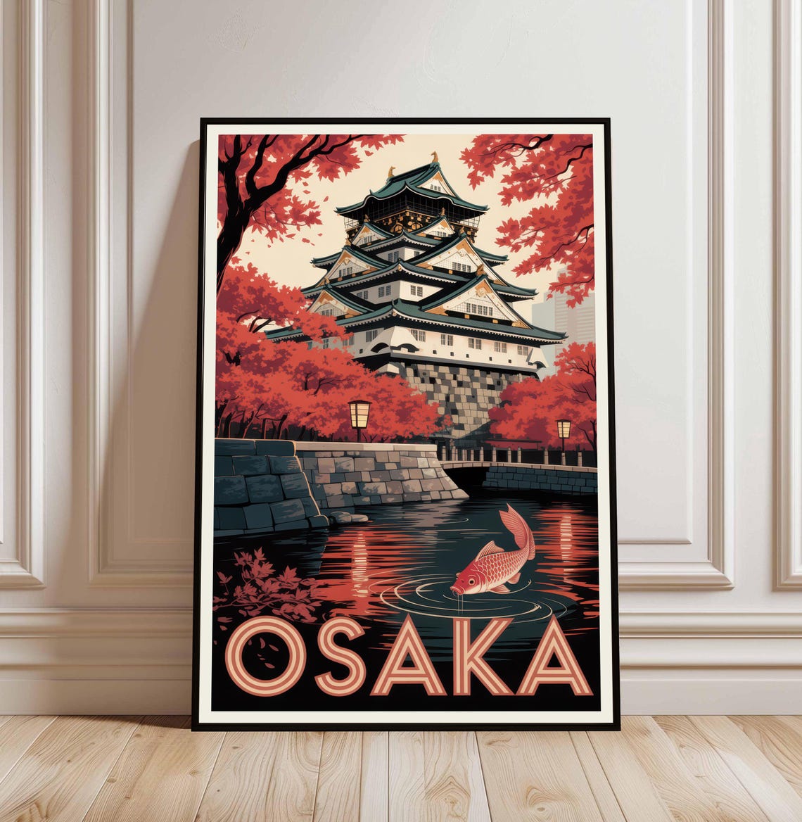 Osaka Castle Travel Print Japan Home Decor Digital Download