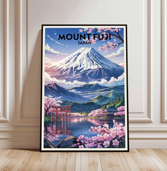 Mount Fuji Japan Art Print Japanese Poster Digital Download