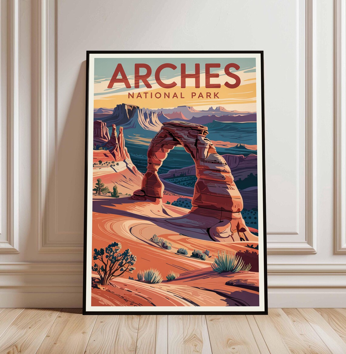Arches National Park Delicate Arch Utah Desert Travel Art Poster