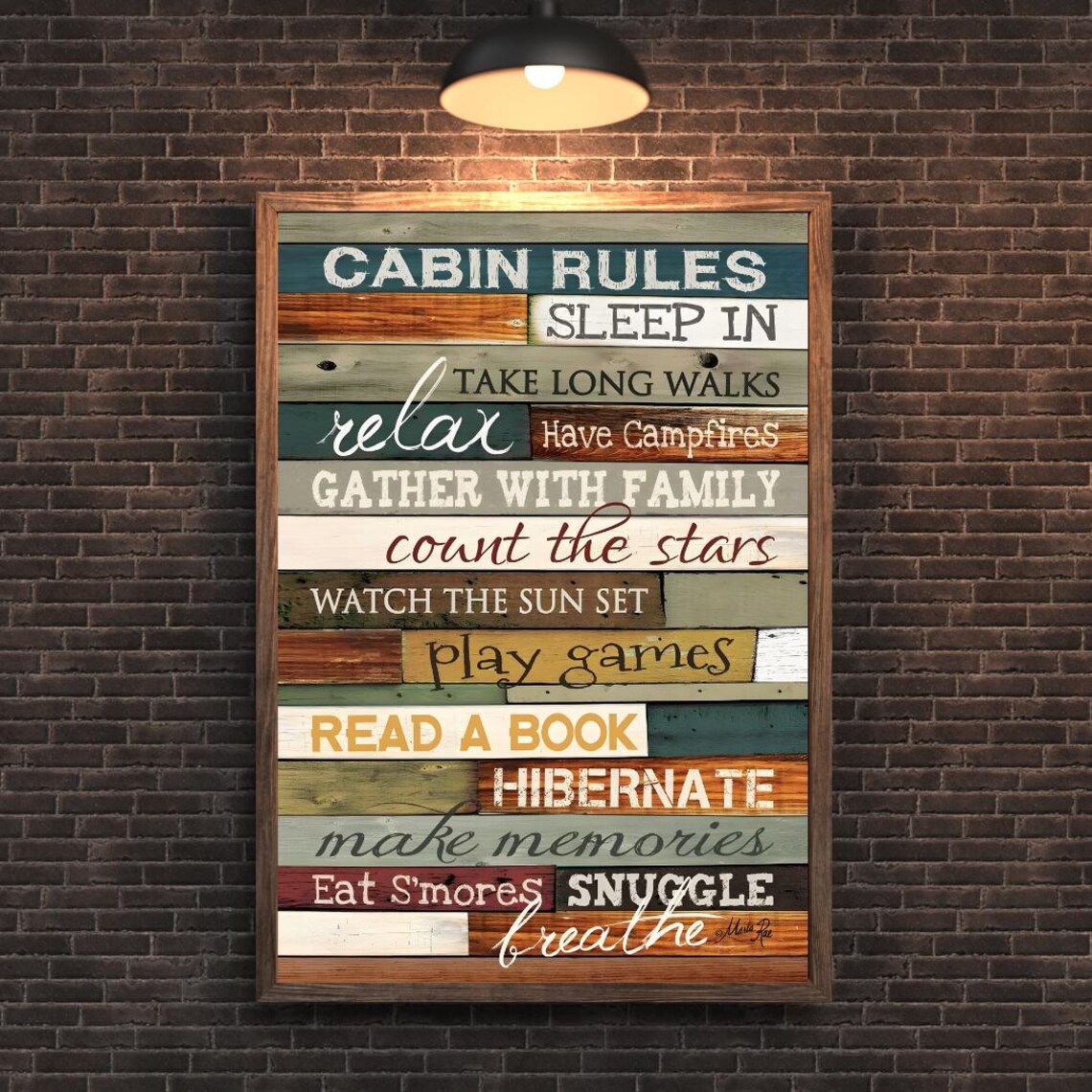 Cabin Rules Minimalist Poster, Rustic Cabin Decor - Image 4
