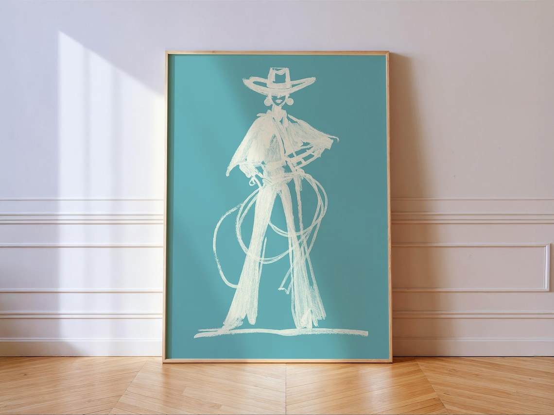 Cowgirl Poster, Girl Power Art Print