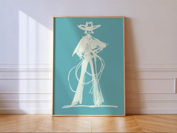 Cowgirl Poster, Girl Power Art Print