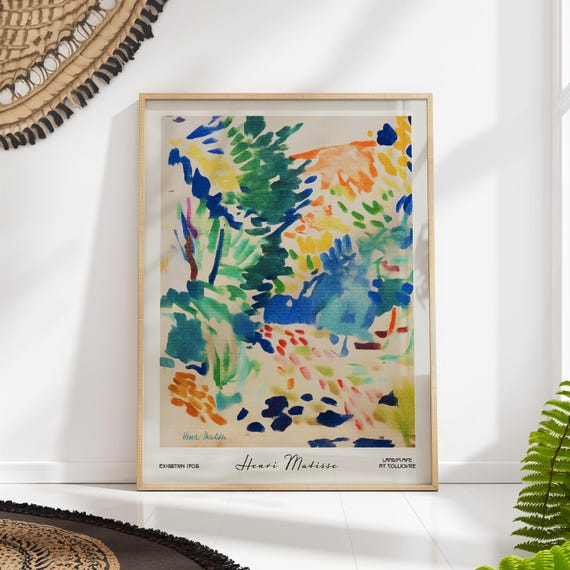 Henri Matisse Landscape At Collioure Impressionist Art Print Vibrant Wall Decor French Modern