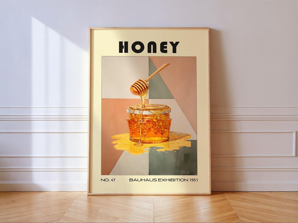 Honey Decorative Kitchen Print, Vintage Poster