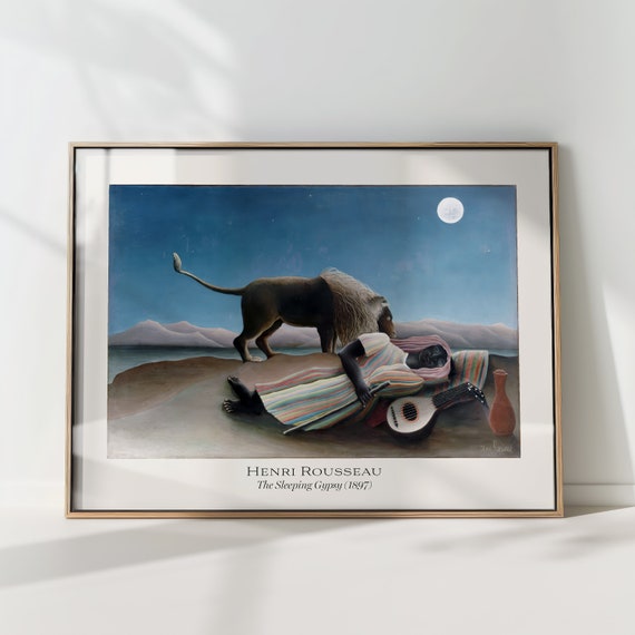 The Sleeping Gypsy, Savannah Lion Poster