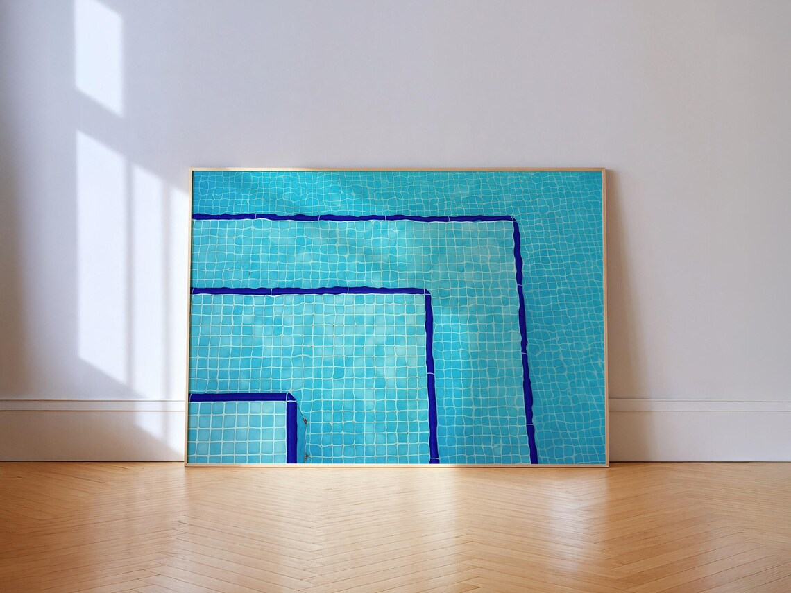 Swimming Pool Bauhaus Mid-Century Art Print