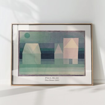 Paul Klee Three Houses, Bauhaus Art Print
