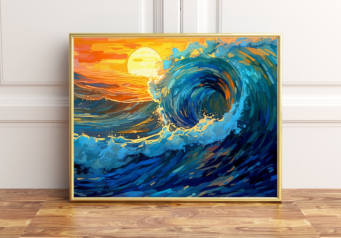Surfing Wave Poster Prints Wall Dcor