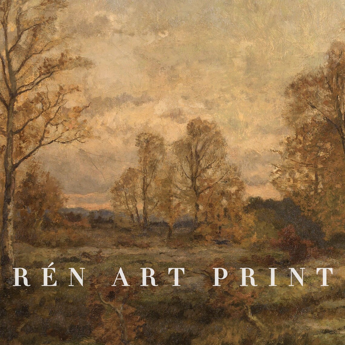 Vintage Autumn Painting, Rustic Fall Art Print - Image 3