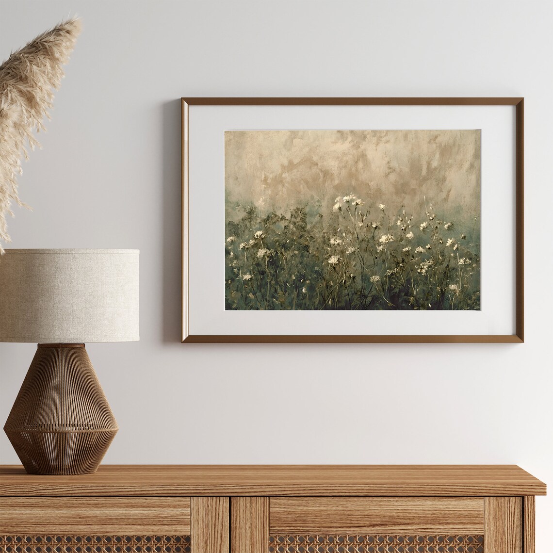 Antique Wildflower Painting, Vintage Farmhouse Print - Image 3