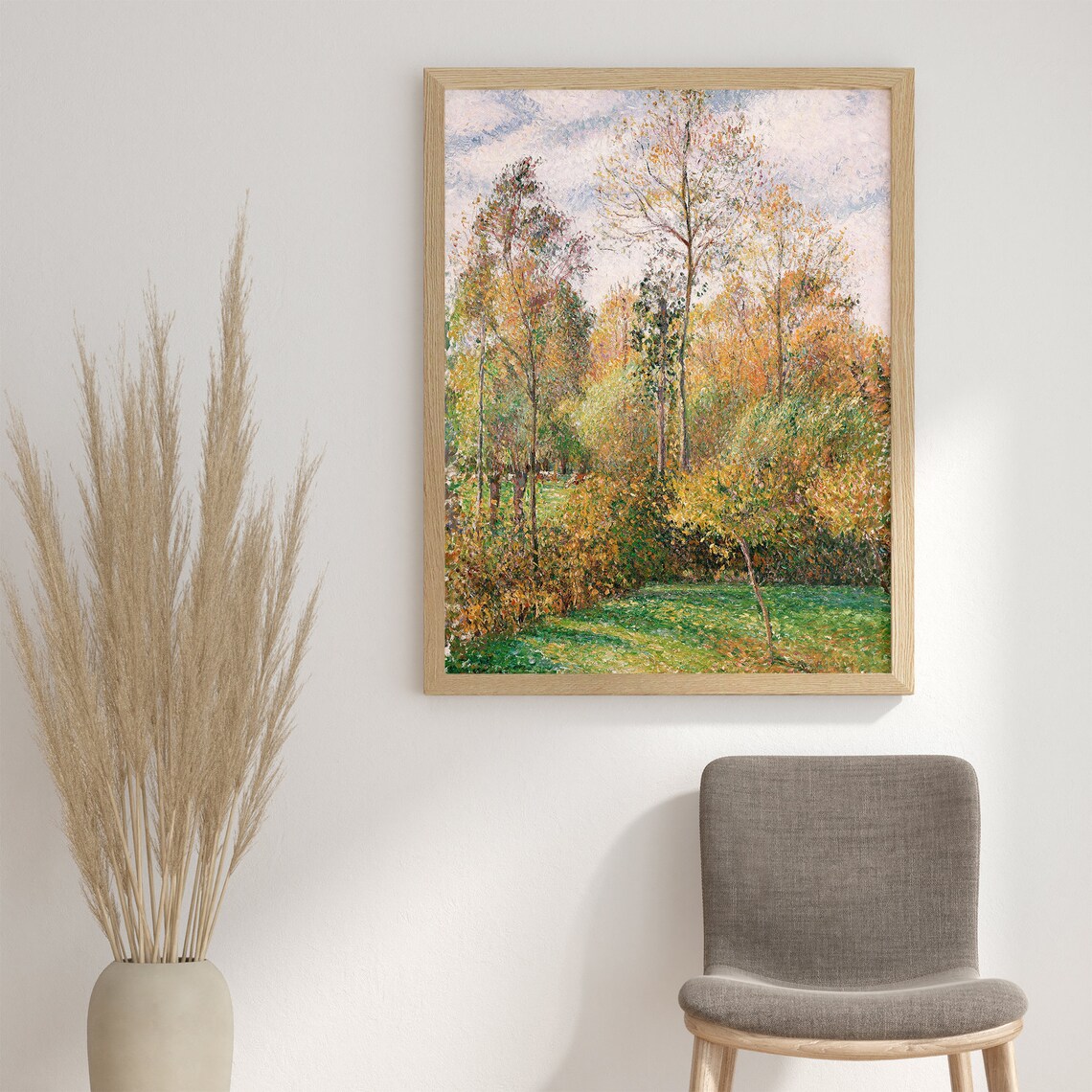 Fall Landscape Art Print, Vintage Autumn Painting - Image 2