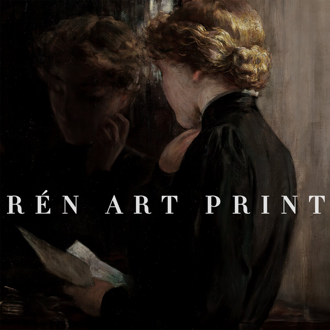 Moody Woman Portrait, Dark Academia Wall Art Print - Image 3