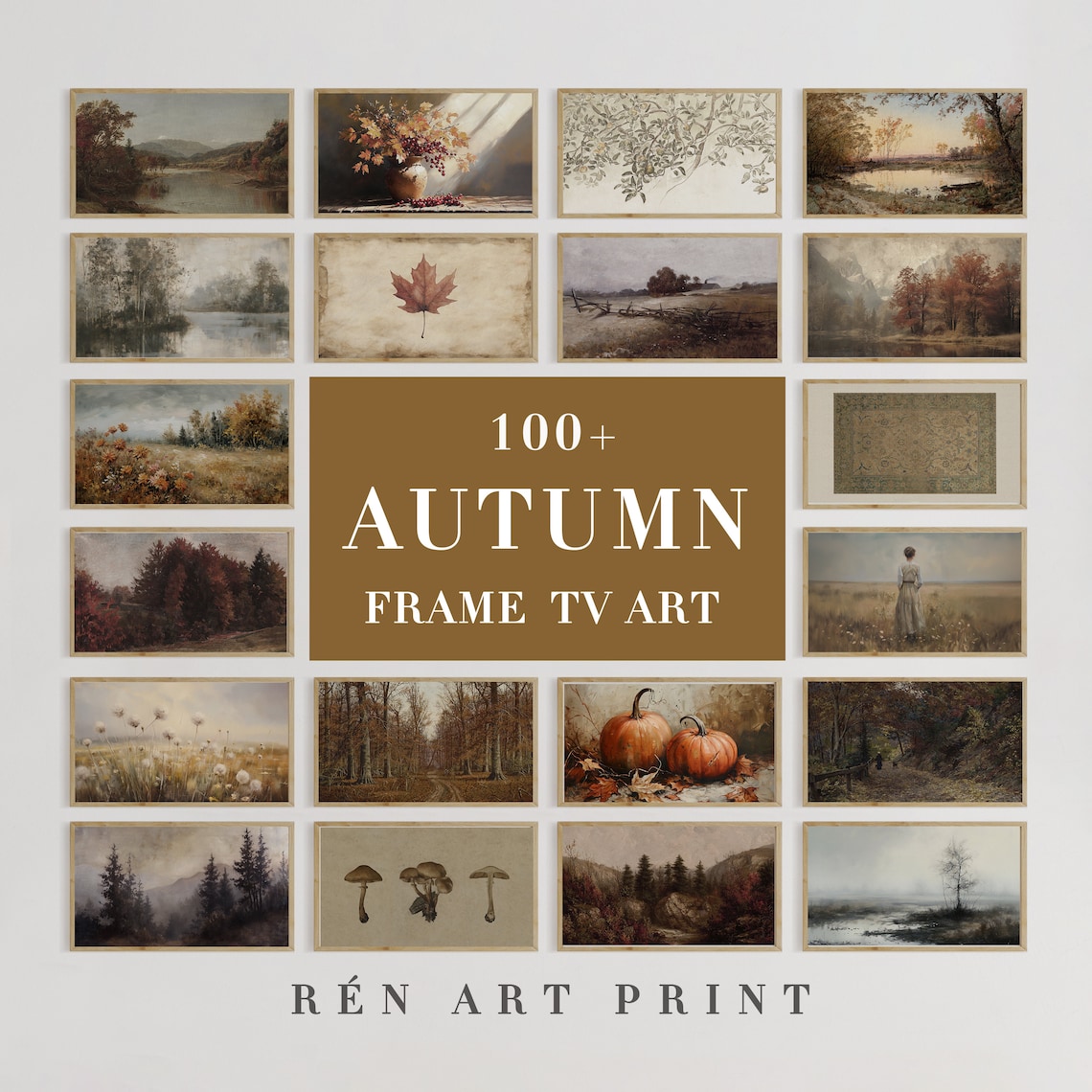 Vintage Fall Landscape Art Print, Farmhouse Decor - Image 3