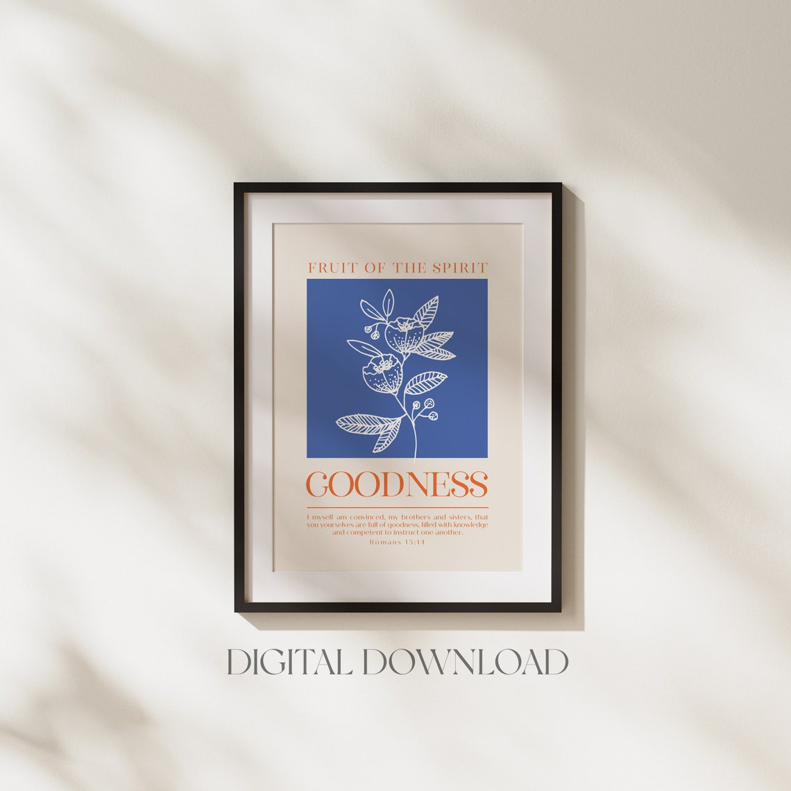 Fruit of the Spirit Goodness Romans 15:14 Botanical Art Print - Image 6
