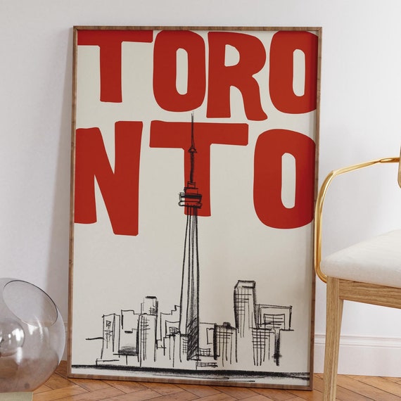 Toronto Skyline Urban Art Wall Print