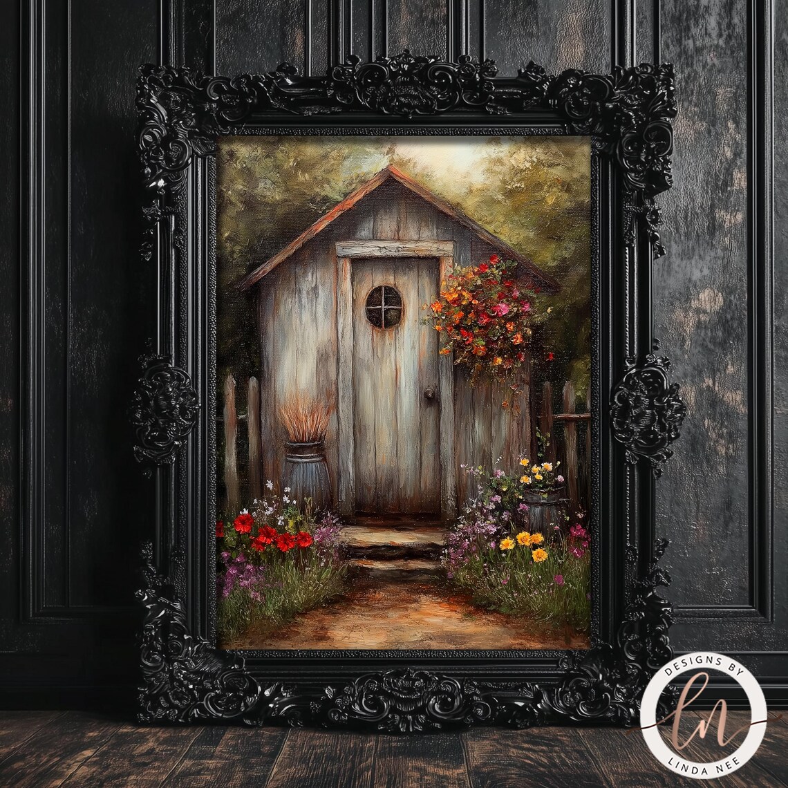 Rustic Garden Shed Painting, Farmhouse Cottagecore Art Print - Image 5