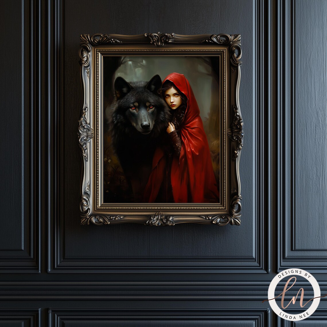 Little Red Riding Hood, Gothic Fairy Tale Art Print - Image 3