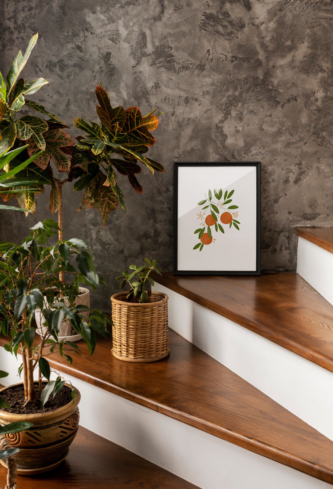 Hand Painted Oranges Branch Botanical Fruit Illustration Poster - Image 2