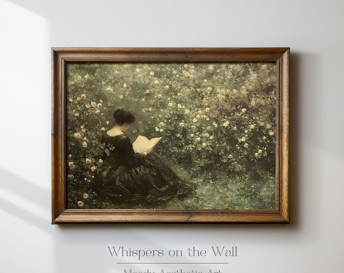 Woman Reading Art Print, Light Academia Decor - Image 6