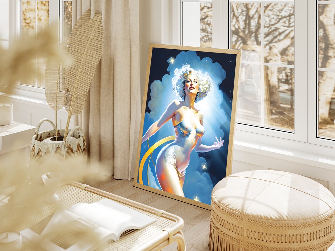Spirit Of Light Aura Poster, Surreal Psychedelic Collage - Image 2
