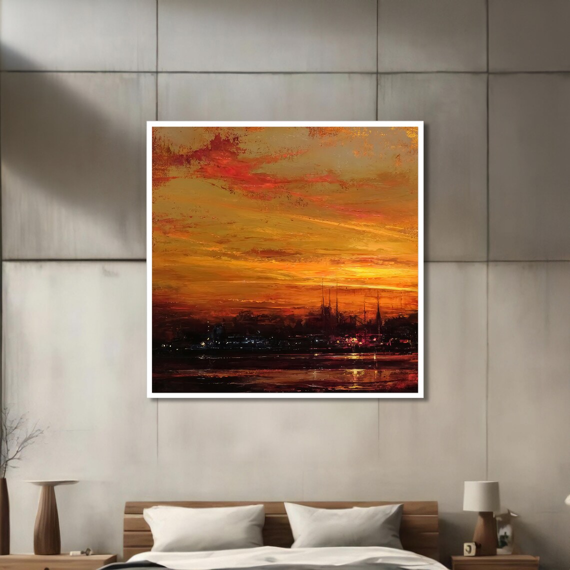Sunset Over City Skyline, Urban Landscape Print - Image 3