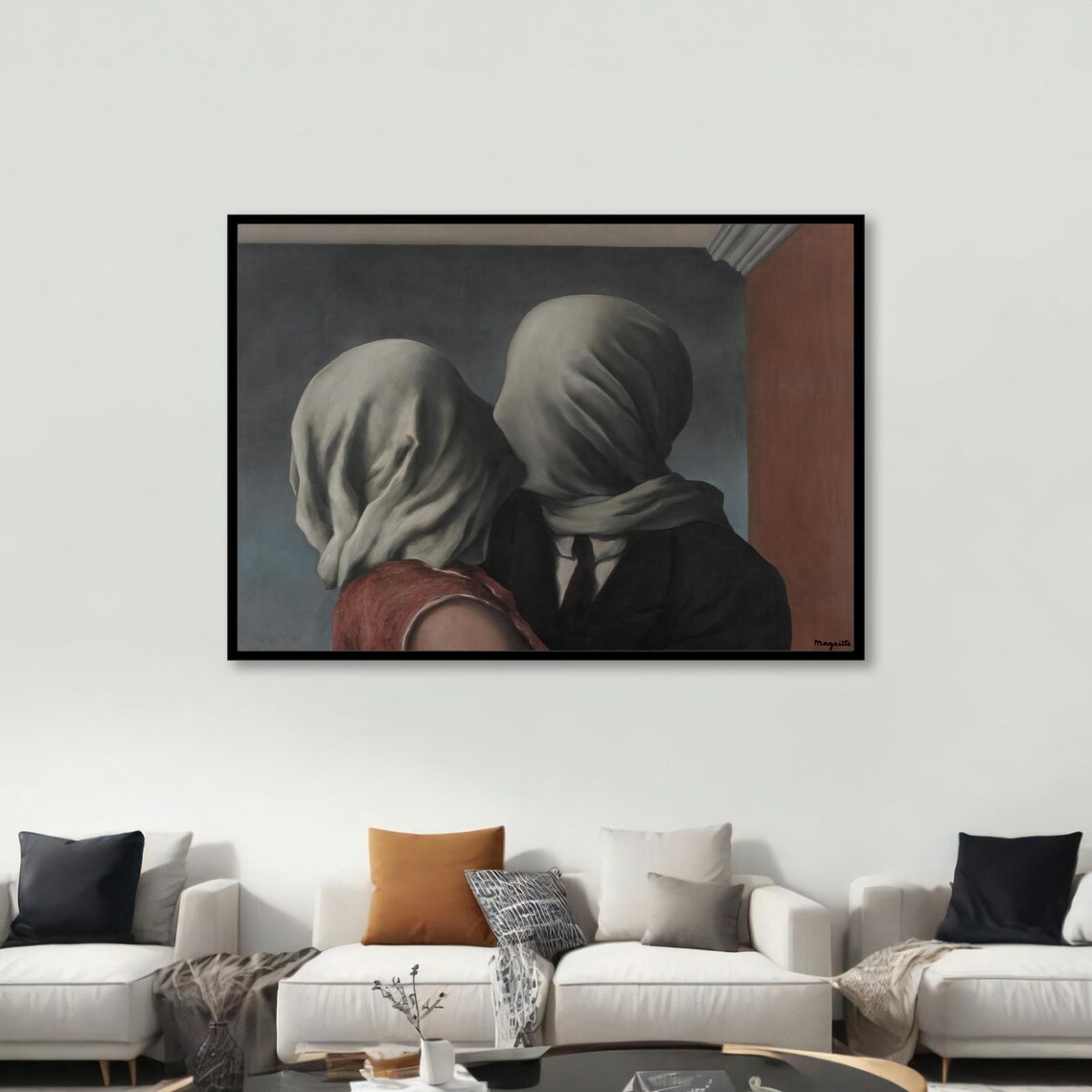 Ren Magrittes The Lovers, Surrealist Art Print - Image 4