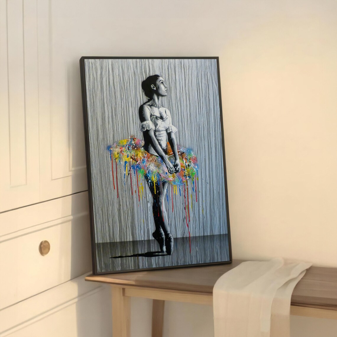 Graceful Ballerina, Pop Art Graffiti Painting - Image 5