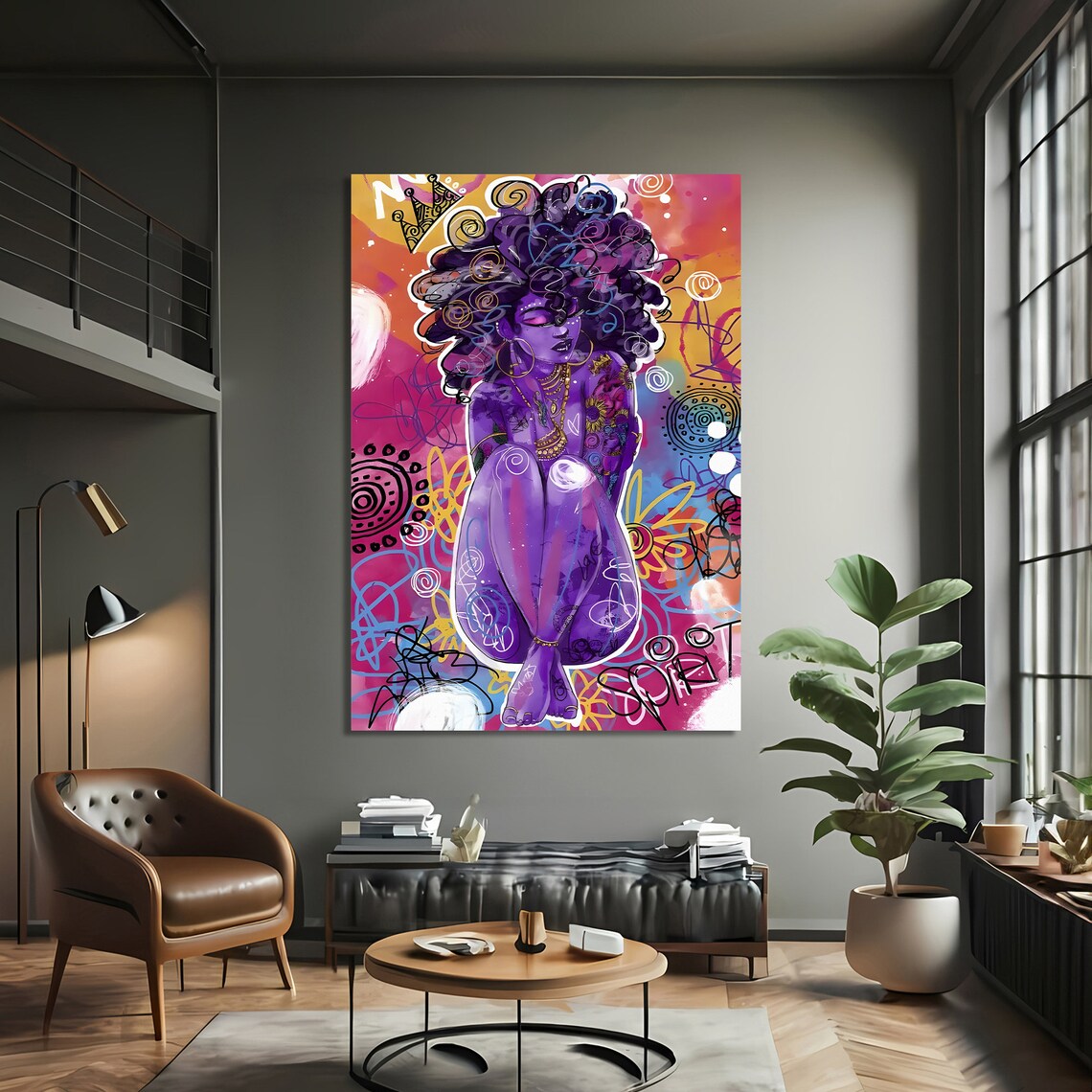 Abstract African Woman, Ethnic Home Decor Art Print - Image 3