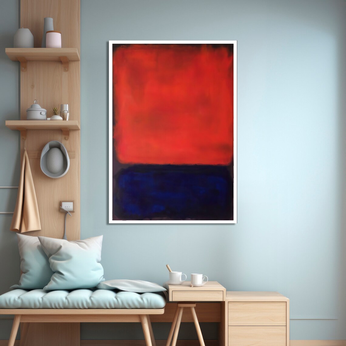 Modern Abstract Red And Blue, Inspired By Mark Rokhto - Image 3