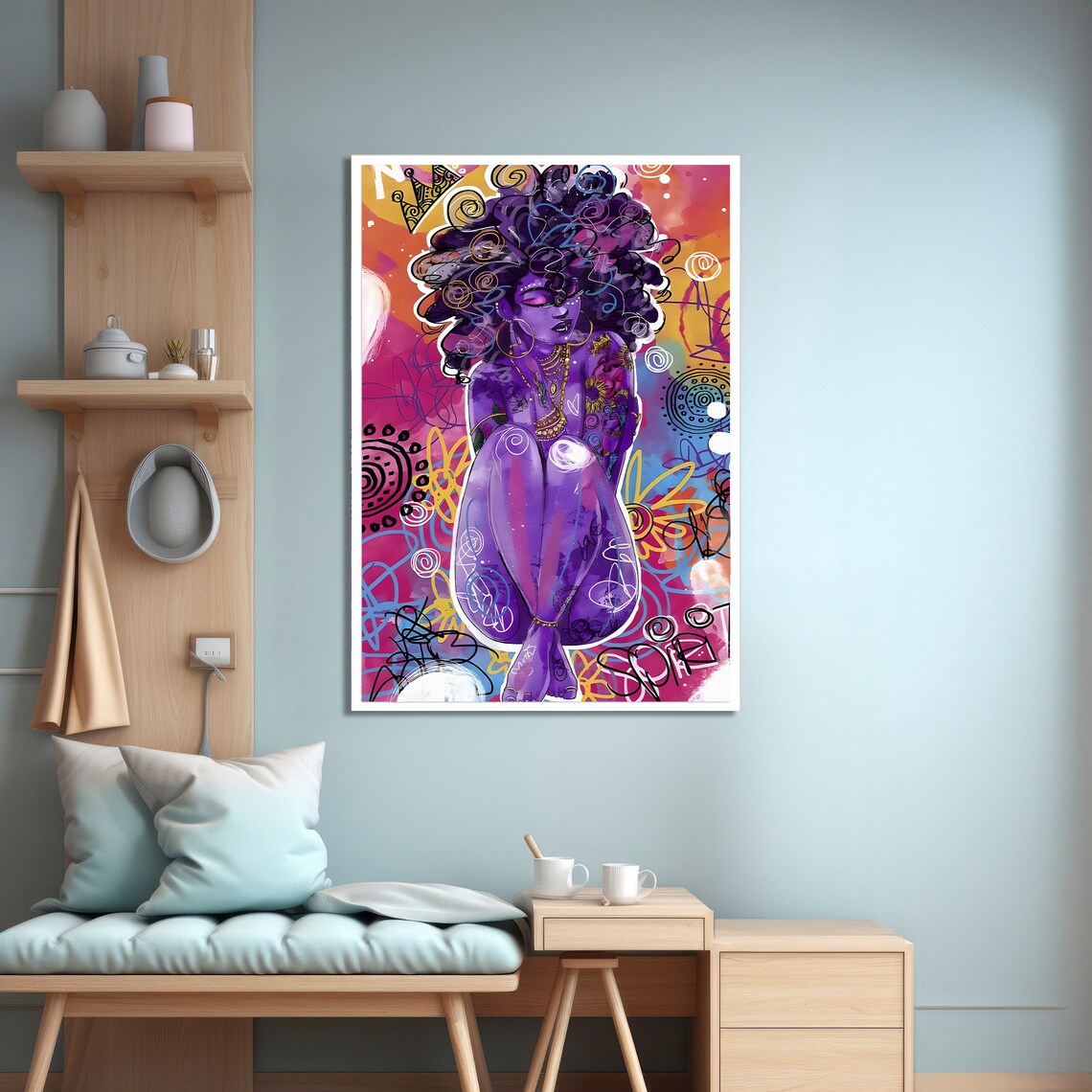 Abstract African Woman, Ethnic Home Decor Art Print - Image 4