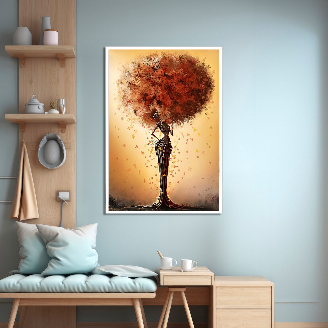 Tree Woman Abstract Modern Art Print, Home Decor - Image 4