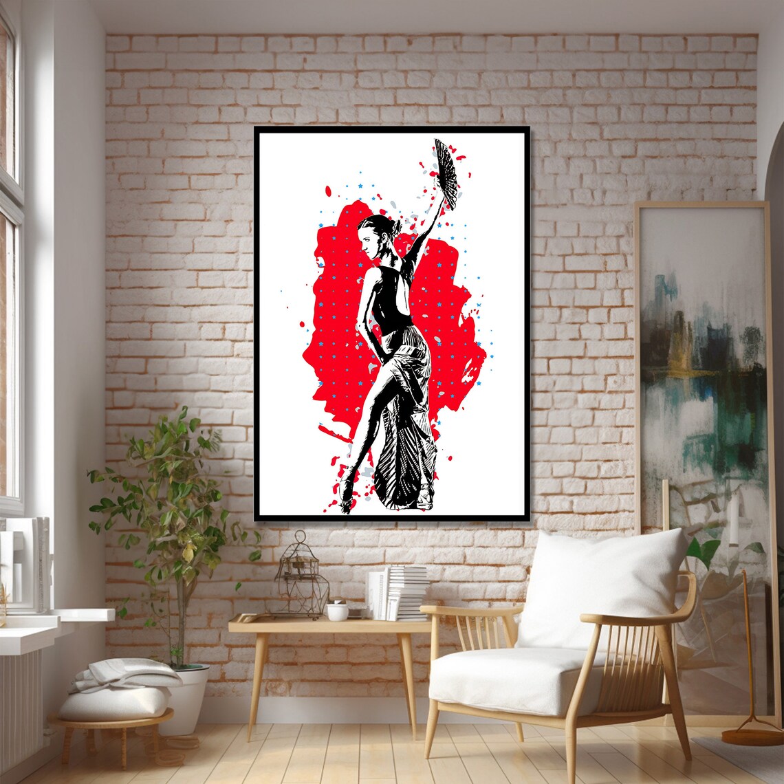Flamenco Dancer Art Print, Modern Dance Painting - Image 2