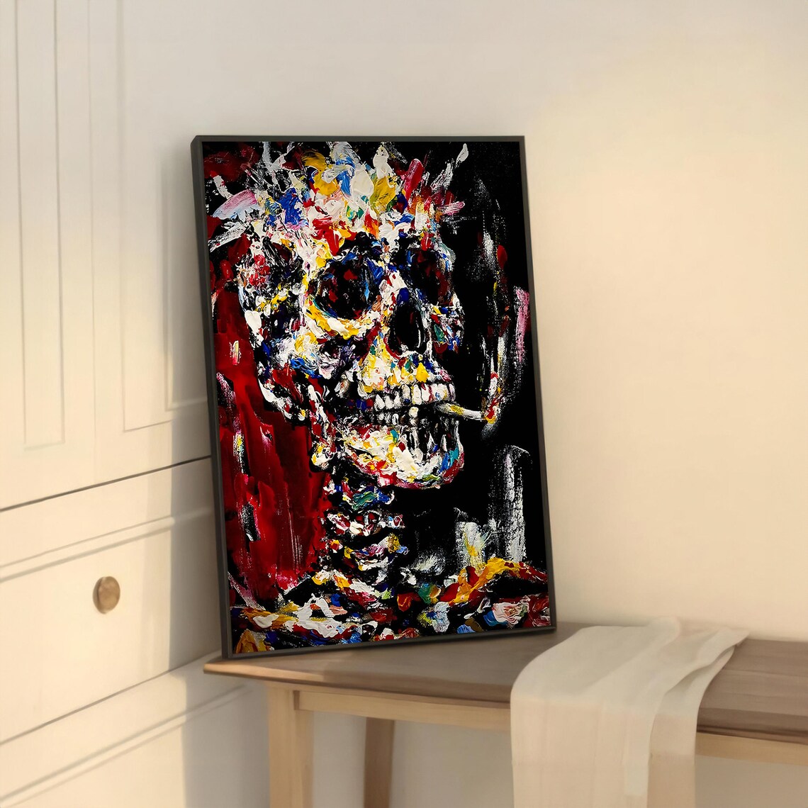 Skull Graffiti Painting, Abstract Street Art - Image 5