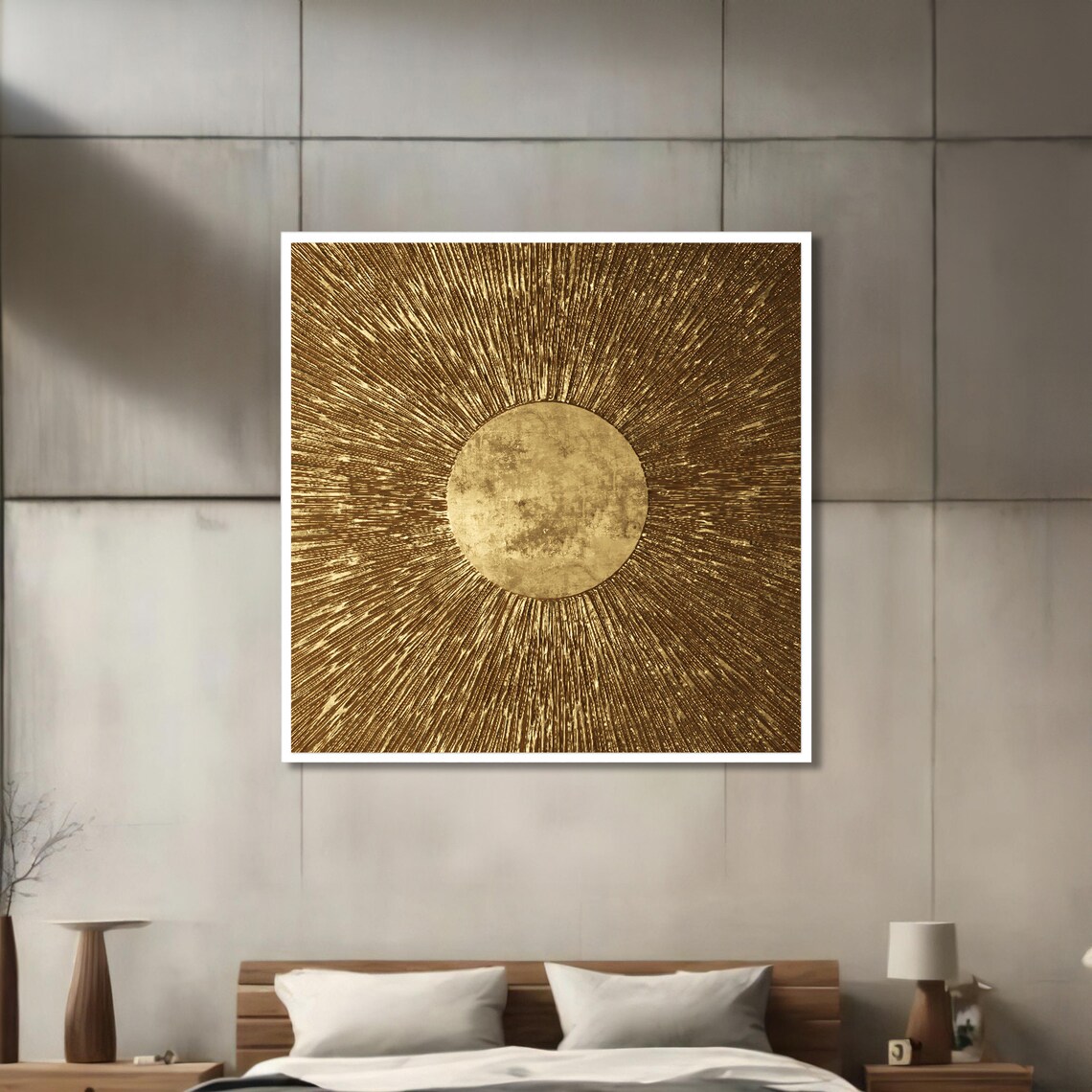 Modern Abstract Sunburst, Contemporary Decor - Image 3
