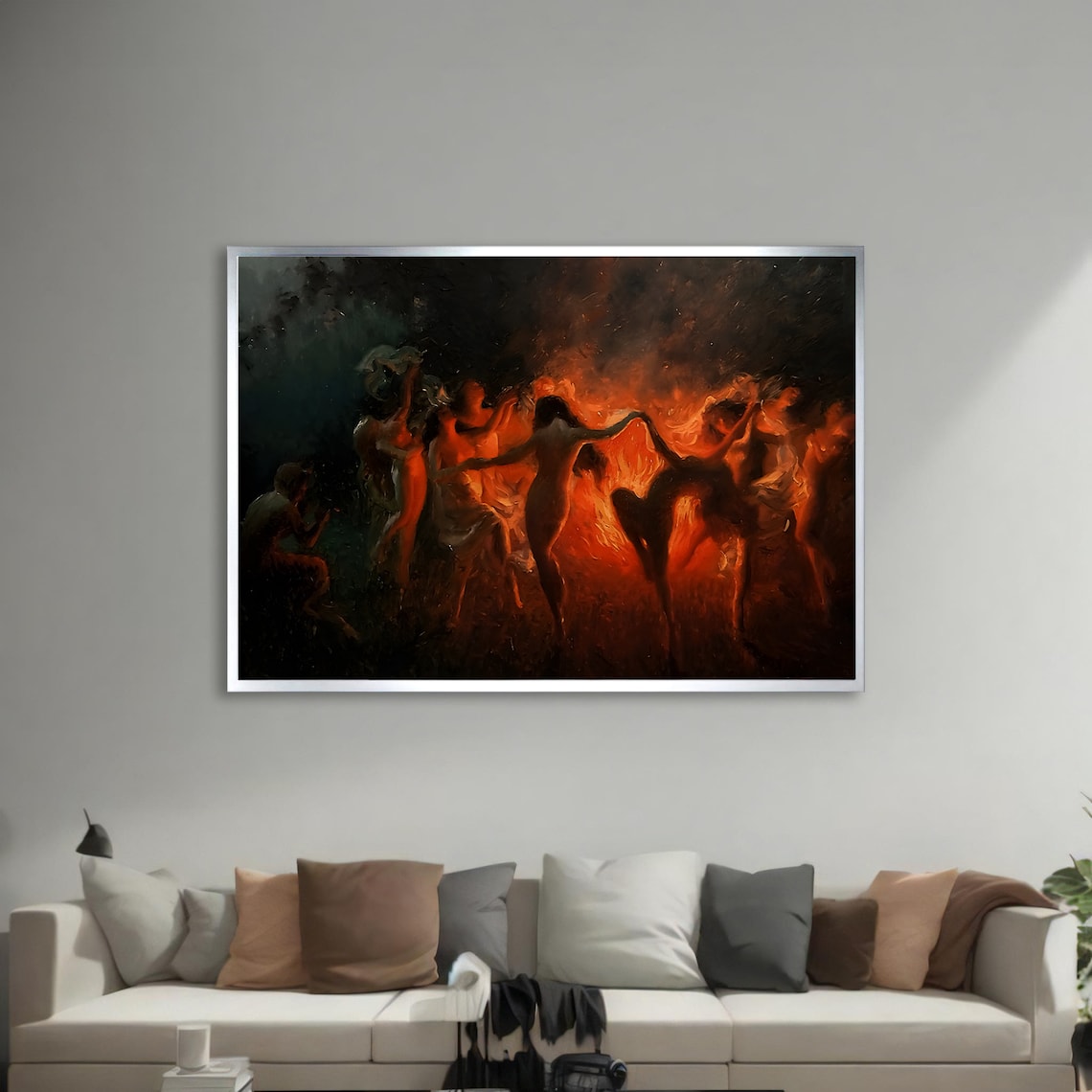 Mystical Dance By Firelight, Walpurgis Night Art Print - Image 3
