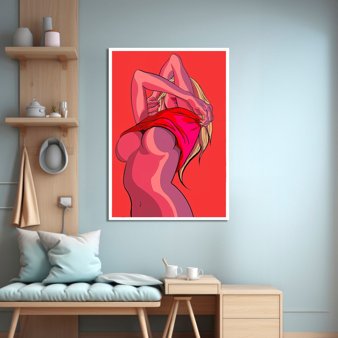Erotic Painting, Contemporary Minimalist Style - Image 4
