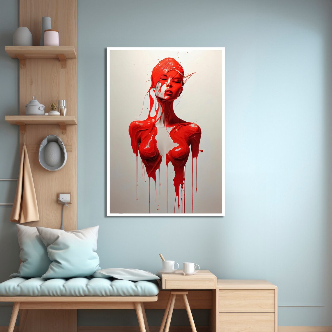 Dripping Red Beauty, Modern Contemporary Design - Image 3