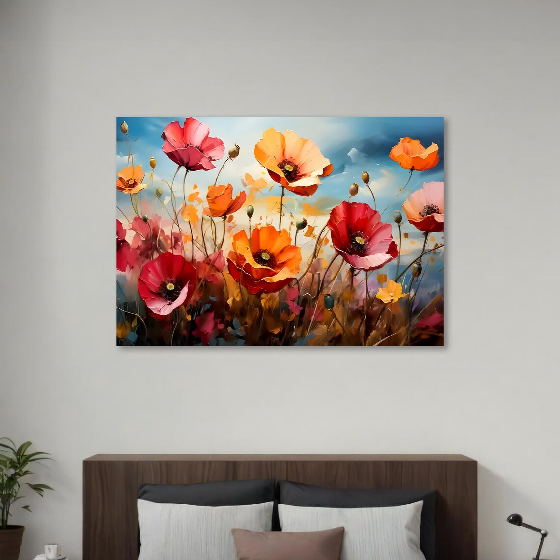 Poppy Field Art Print, Vibrant Floral Painting - Image 5