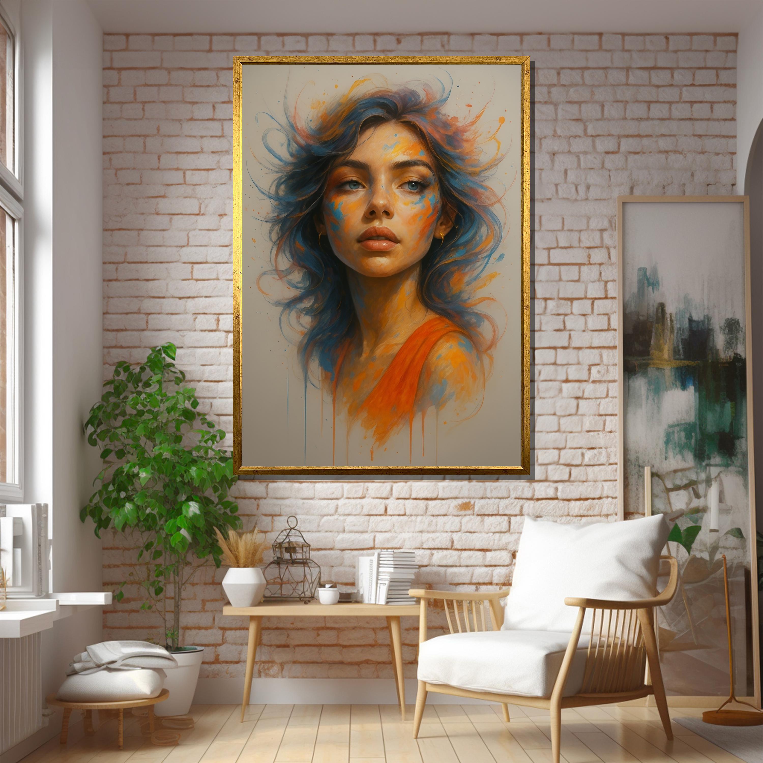 Expressive Woman Portrait With Color Splash - Image 5