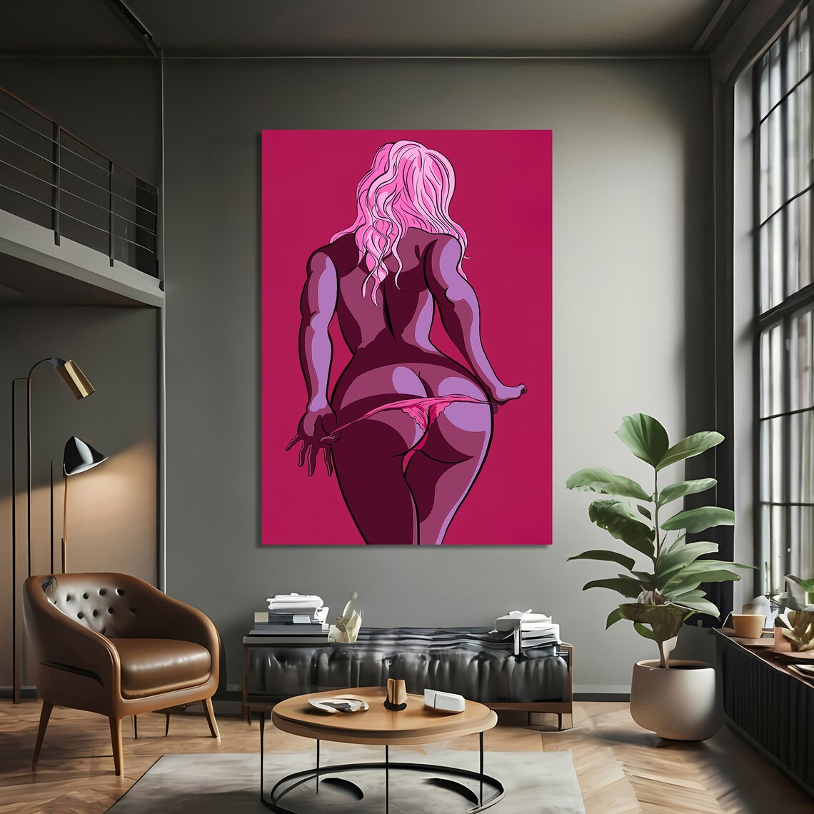 Seductive Erotic Print, Minimalist Pop Art - Image 3