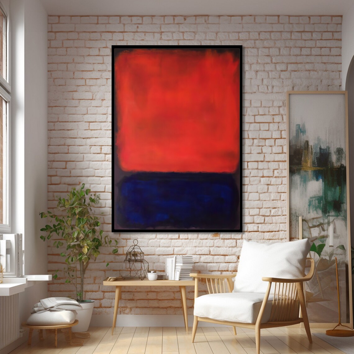Modern Abstract Red And Blue, Inspired By Mark Rokhto - Image 2