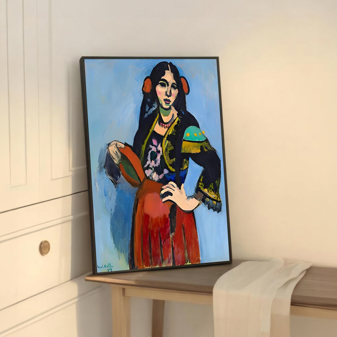 Henri Matisse Inspired Spanish Woman, Modern Abstract - Image 5