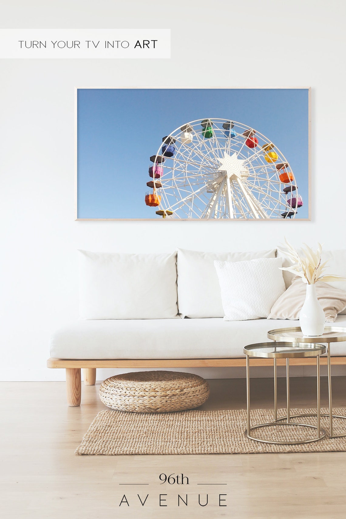Ferris Wheel Art Print, Modern Decor - Image 2