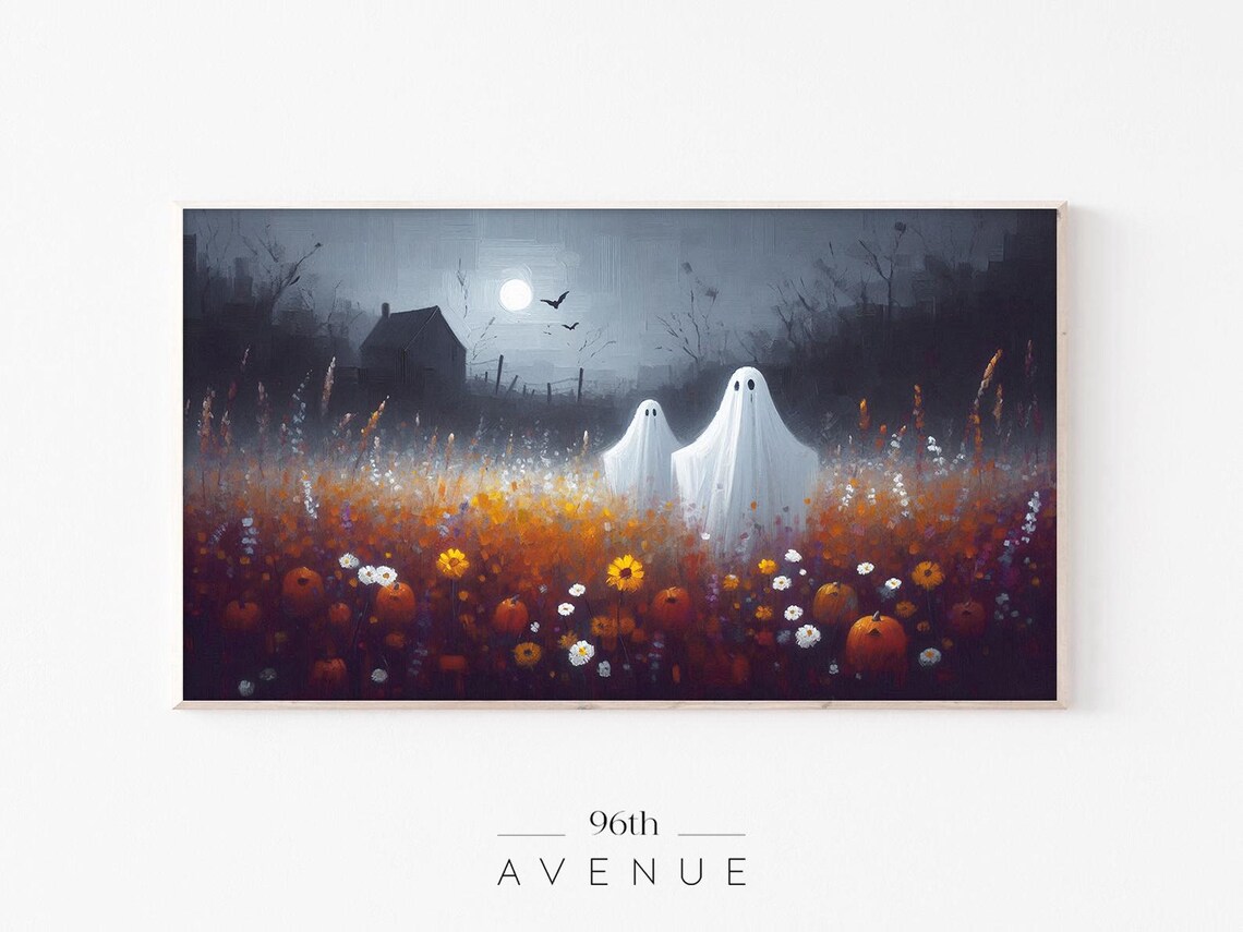 Halloween Ghost In Fields, Spooky TV Art