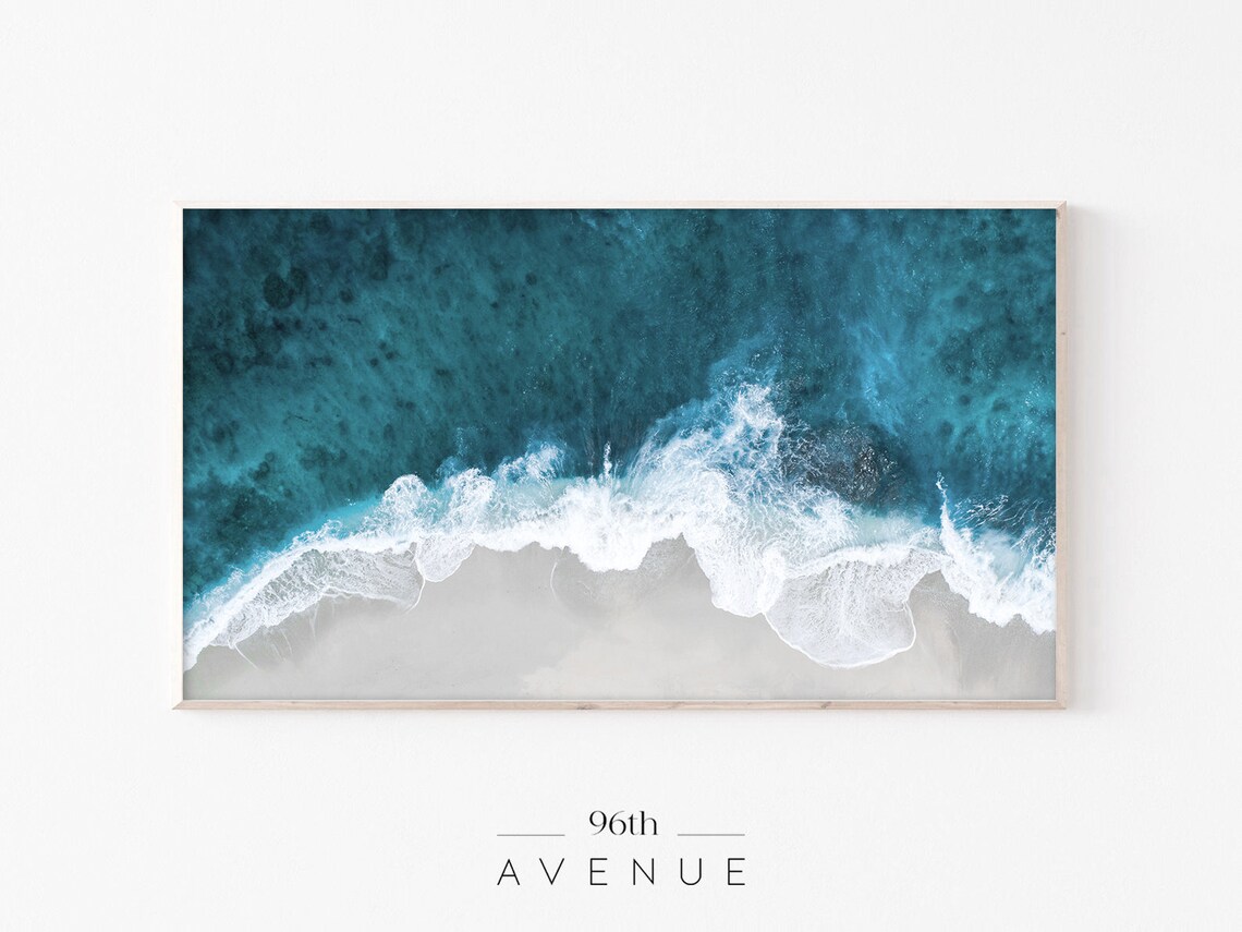 Beach Ocean Coastal Travel Poster, Beach Art