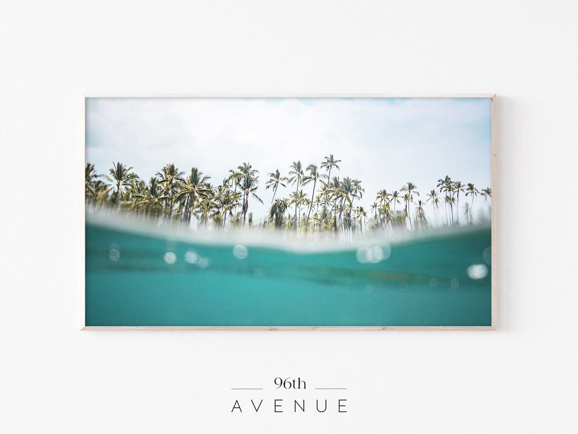 Tropical Palm Trees Art Print, Summer Decor