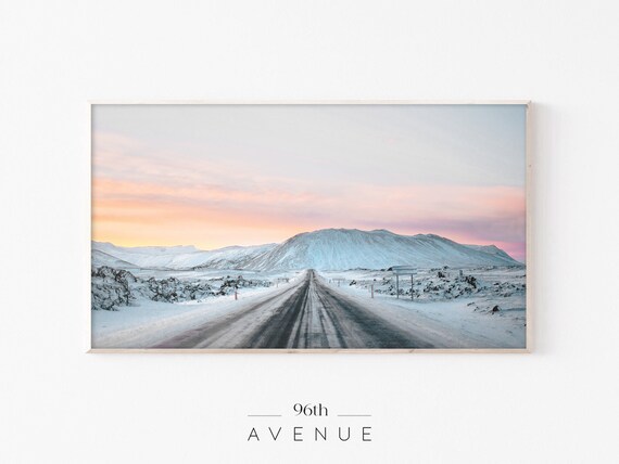 Winter Mountain Sunset TV Art