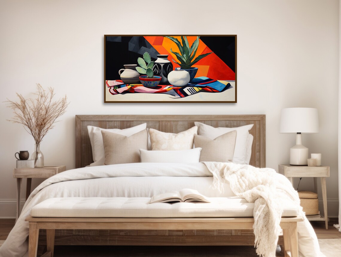 Southwestern Still Life, Agave Cactus and Pottery Art Print - Image 2